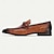 cheap Premium Leather Loafers-Men&#039;s Premium Cowhide Leather Loafers - Crocodile Pattern with Metal Bit Decoration for Formal and Business Wear