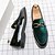 economico Semi-formale-mocassini da uomo di lusso in velluto rosso e pelle verniciata nera – eleganti scarpe eleganti slip-on con fibbia in metallo per matrimoni ed eventi formali