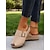 billige Casual sandaler-kvinders peep-toe wedge muldyr med spændestropper og besat accenter – komfortable slip-on sandaler til fritidstøj og sommerudflugter