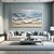 abordables Peintures natures mortes-peinture à l'huile originale de l'océan blanc art des vagues peinture abstraite de plage art mural blanc peinture de texture 3D marron art mural de plage marron décor de chambre pastel moderne