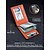 abordables Monederos-Cartera para hombre con bloqueo RFID: piel de vacuno de primera calidad con diseño delgado, múltiples ranuras para tarjetas y compartimento para efectivo para viajes y uso diario Color: negro y naranja