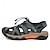 abordables sandalias de exterior-Sandalias de exterior con punta cerrada para hombre: diseño duradero de gamuza y malla con correas ajustables, suela antideslizante, perfectas para caminatas y aventuras de verano.