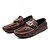 billige Hyttesko til mænd-mænds krokodillemønster loafers i imiteret læder – luksus slip-on dress sko med metal løve dekoration til formelle og afslappede lejligheder