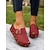 billige Casual sandaler-kvinders peep-toe wedge muldyr med spændestropper og besat accenter – komfortable slip-on sandaler til fritidstøj og sommerudflugter
