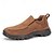 economico Scarpe Casual Slip-On-scarpe da uomo in pelle scamosciata slip-on outdoor – design traspirante e leggero con suola antiscivolo per escursionismo, viaggi e abbigliamento casual