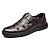 abordables Sandalias de Vacaciones-Sandalias de pescador transpirables de piel sintética marrón para hombre: correa de velcro, diseño informal de punta cerrada, calzado de verano cómodo para exteriores y uso diario