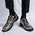 billige Brogue sko-brogue-sko i guldlak i imiteret læder til mænd - klassisk snøredesign med vingespidser til formelle begivenheder, fester og bryllupper