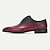 baratos Sapatos Sociais Clássicos-sapatos oxford masculinos de couro trançado vermelho e preto – couro de vaca premium, detalhes brogue, sapatos sociais formais para reuniões de negócios e ocasiões especiais