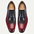 baratos Sapatos Sociais Clássicos-sapatos oxford masculinos de couro trançado vermelho e preto – couro de vaca premium, detalhes brogue, sapatos sociais formais para reuniões de negócios e ocasiões especiais
