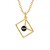 cheap For Women-Personalized Photo Projection Necklace Custom Best Gift for Mom – Envelope-Shaped Pendant with Black Projection Stone, Perfect Wedding or Special Occasion Gift