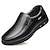 economico Scarpe Casual Slip-On-mocassini slip-on marroni da uomo con tomaia in similpelle testurizzata e suola antiscivolo - comode scarpe casual per il lavoro e l'uso quotidiano