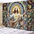 abordables Tapisserie Religieuse-Tapisserie suspendue Jésus Croix Art mural Grande tapisserie Décor mural Photographie Arrière-plan Couverture Rideau Décoration maison Chambre Salon