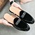 billige Afslappet-mule loafers i fløjl og lak – slip-on design med dekorativ sløjfe til formelle arrangementer og aftenarrangementer