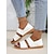 voordelige Casual sandalen-dames gele open sandalen met dubbele bandjes en geweven zool – stijlvolle en comfortabele zomerschoenen voor casual uitjes