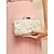 voordelige Clutches &amp; Avondtasjes-dames 3d bloemen clutch met parel accenten en gouden ketting – stijlvolle avondtas voor bruiloften, feesten en formele gelegenheden zilver zwart goud
