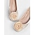 cheap Semi-Formal-White Glitter Pumps with Floral Appliqué – Elegant Women&#039;s Wedding Shoes