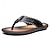 cheap Dress Sandals-Men&#039;s Vintage Brown Faux Leather Flip Flops - Handmade Open-Toe Summer Sandals with Non-Slip Sole for Beach, Travel and Casual Wear