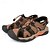 abordables sandalias de exterior-Sandalias de exterior con punta cerrada para hombre: diseño duradero de gamuza y malla con correas ajustables, suela antideslizante, perfectas para caminatas y aventuras de verano.