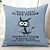 billige "Quotes&amp;Saying Style"-Morsom Katt Dekorativ Toss Puter Deksel 1PC Myk Firkantet Sofapute Puteinnlegg Soverom Stue Sofa Stol
