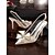 billige Semi-formell-spissede stiletto-bryllupshæler for kvinner – elegante slingback brudesko med rhinestone-sløyfedesign