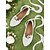 ieftine Casual-pantofi de mireasă din dantelă albă cu legături de panglică - pantofi de mireasă eleganți pentru femei, cu broderie florală