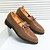 billiga Halvformell-bruna loafers i fuskmocka för män med krokodilmönster och rosettdetalj – snygga slip-on skor för formella och vardagliga tillfällen