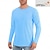 ieftine tricouri de bază-Bărbați Tricou Tricouri de protecție solară Manșon Lung Stil Nautic Vară Primăvara &amp; toamnă Culoare solidă Activ Crewneck În aer liber Casual Îmbrăcăminte Atletică Gri Închis Bleumarin Negru Top
