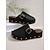 billige Casual sandaler-kvinders peep-toe wedge muldyr med spændestropper og besat accenter – komfortable slip-on sandaler til fritidstøj og sommerudflugter
