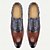 cheap Classic Dress Shoes-Men&#039;s Two-Tone Leather Oxford Shoes – Premium Cowhide with Crocodile Pattern, Lace-Up Design for Formal Business and Special Occasions