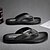 billiga Kjol sandaler-svarta flip flops för män med bekväm fotbädd, avslappnad slip-on design för dagligt slitage och avkopplande