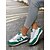 economico Sneakers da donna-sneakers da donna retrò verdi con lacci e dettagli in finta pelle scamosciata – scarpe casual leggere per l&#039;uso quotidiano e le attività all&#039;aperto