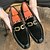 economico Semi-formale-mocassini da uomo di lusso in velluto rosso e pelle verniciata nera – eleganti scarpe eleganti slip-on con fibbia in metallo per matrimoni ed eventi formali