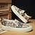 billige Slip-on casual sko-Slip-on sneakers i canvas i sydvestlig mønster – komfortable, stilfulde fritidssko til hverdagsbrug