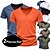abordables T-shirts en Coton et Lin-Homme T-shirt Manches courtes Col en V Été Uni Mode Designer Basique Col en V Pack multiple Vacances Rue Sortir Blanc + Noir Blanc et bleu Orange / Vert T-shirt haut de gamme pour homme