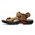 abordables sandales d&#039;extérieur-sandales de randonnée en similicuir marron clair pour hommes - bretelles réglables, conception respirante, semelle antidérapante, chaussures d&#039;été confortables pour le trekking et les aventures en plein air