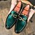 economico Semi-formale-mocassini da uomo di lusso in velluto rosso e pelle verniciata nera – eleganti scarpe eleganti slip-on con fibbia in metallo per matrimoni ed eventi formali