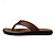 billige Kjole sandaler-brune flip flops i imitert skinn for menn - uformelle sommersandaler med åpen tå og komfortabel såle for strand- og hverdagsbruk