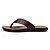 billige Kjole sandaler-brune flip flops i imitert skinn for menn - uformelle sommersandaler med åpen tå og komfortabel såle for strand- og hverdagsbruk