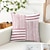billige Vintage stil-strimler dekorative kastepuder betræk 1 stk blød firkantet sofa pudebetræk pudebetræk til soveværelse stue sofa stol pink blå grå
