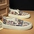 billige Slip-on casual sko-Slip-on sneakers i canvas i sydvestlig mønster – komfortable, stilfulde fritidssko til hverdagsbrug