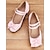abordables Années 1950-Escarpins Mary Jane roses pour femmes avec bride à double boucle et détail nœud - jolies chaussures à talon bloc de style rétro pour les occasions décontractées et habillées
