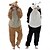 preiswerte Tierreich-Tier Bär Zeichentrick Karneval Kigurumi-Pyjamas Ausgefallene Kostüme Gruppenkostüm Warm Lustiges Kostüm Bequem Erwachsene Unisex Männer und Frauen Weihnachten Halloween Karneval Party Leistung