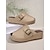 billige Casual sandaler-kvinders peep-toe wedge muldyr med spændestropper og besat accenter – komfortable slip-on sandaler til fritidstøj og sommerudflugter