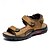 abordables sandales d&#039;extérieur-sandales de randonnée en similicuir marron clair pour hommes - bretelles réglables, conception respirante, semelle antidérapante, chaussures d&#039;été confortables pour le trekking et les aventures en plein air