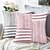 billige Vintage stil-strimler dekorative kastepuder betræk 1 stk blød firkantet sofa pudebetræk pudebetræk til soveværelse stue sofa stol pink blå grå