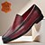 abordables Mocassins en cuir de qualité supérieure-Mocassins en cuir de vachette perforé de qualité supérieure pour hommes - chaussures à enfiler respirantes pour les affaires et les loisirs