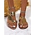 billiga Semester Sandaler-damsandaler med kroc-mönstrad slip-on i guld med bekväm passform – snygga vardagsskor för sommar, strand och semester