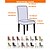 abordables Housse de chaise-Housse de chaise de salle à manger imperméable en velours de maïs pour la maison, housse de chaise extensible en polaire, housse de chaise