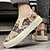 billige Slip-on casual sko-Slip-on sneakers i canvas i sydvestlig mønster – komfortable, stilfulde fritidssko til hverdagsbrug