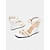 voordelige Casual sandalen-dames met parels versierde sleehakken – elegante open teen bruidssandalen voor bruiden en formele gelegenheden